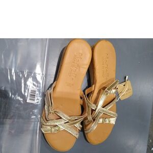 Mariella Womens Sandals Shoes Gold Rhinestone ,8M